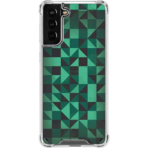 Black & Green Galaxy S21 Plus 5G Clear Case