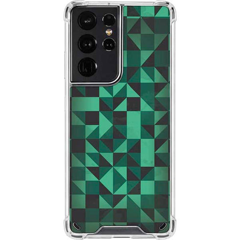 Black & Green Galaxy S21 Ultra 5G Clear Case
