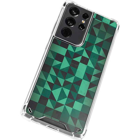 Black & Green Galaxy S21 Ultra 5G Clear Case