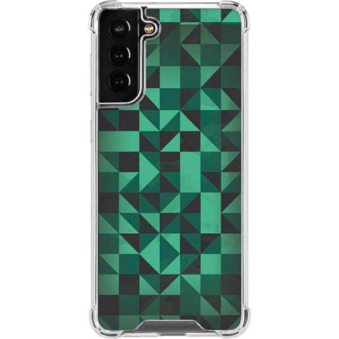 Black & Green Galaxy S22 Plus Clear Case