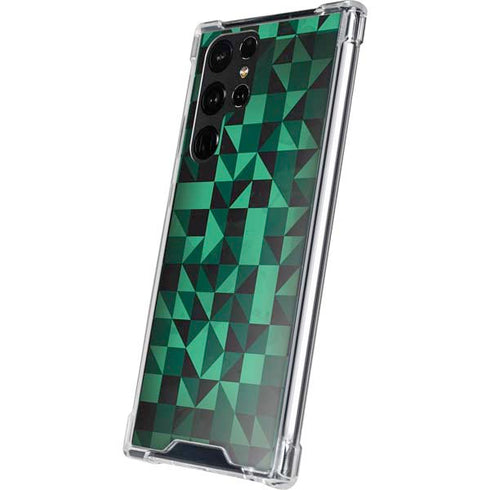 Black & Green Galaxy S22 Ultra Clear Case