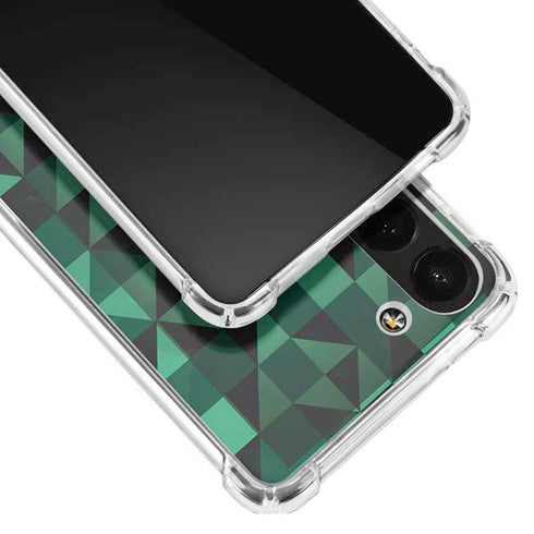 Black & Green Galaxy S23 Clear Case