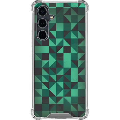 Black & Green Galaxy S23 FE Clear Case