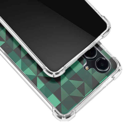 Black & Green Galaxy S23 FE Clear Case