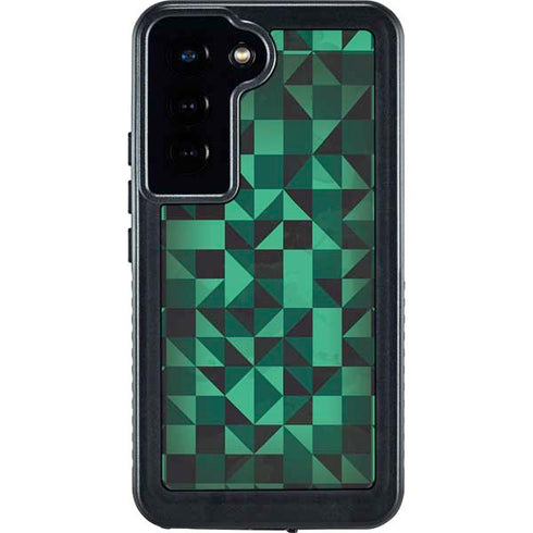 Black & Green Galaxy S23 Waterproof Case