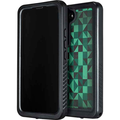 Black & Green Galaxy S23 Waterproof Case