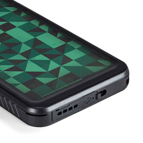 Black & Green Galaxy S23 Waterproof Case
