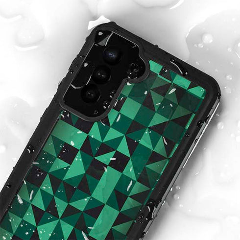 Black & Green Galaxy S23 Waterproof Case