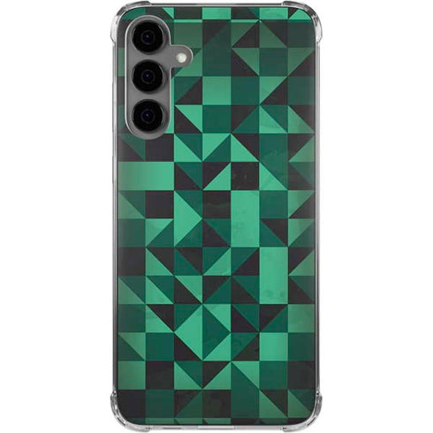 Black & Green Galaxy S24 Plus Clear Case