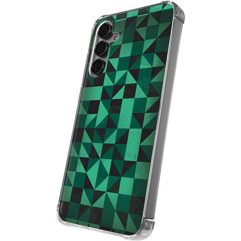 Black & Green Galaxy S24 Plus Clear Case