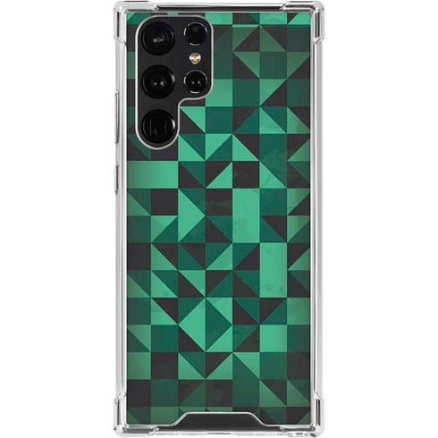Black & Green Galaxy S24 Ultra Clear Case