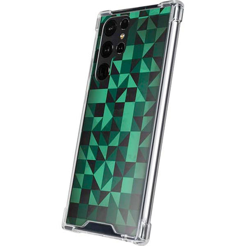 Black & Green Galaxy S24 Ultra Clear Case