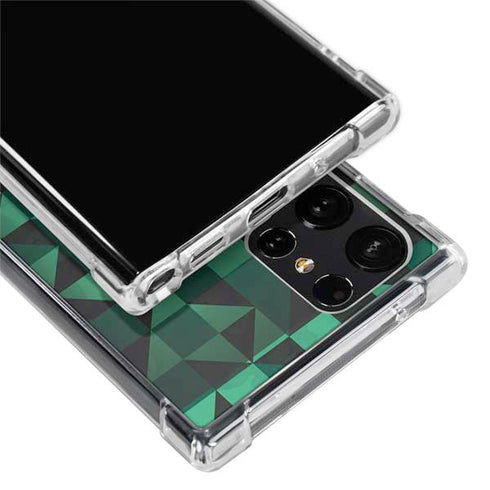Black & Green Galaxy S24 Ultra Clear Case