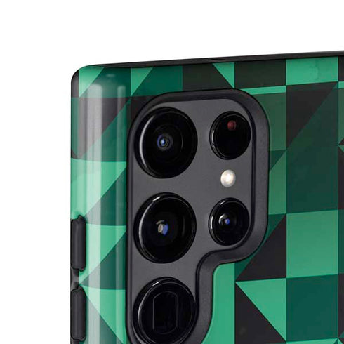 Black & Green Galaxy S24 Ultra Impact Case