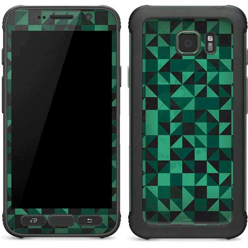 Black & Green Galaxy S7 Active Skin