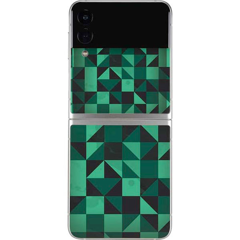 Black & Green Galaxy Z Flip3 5G Skin