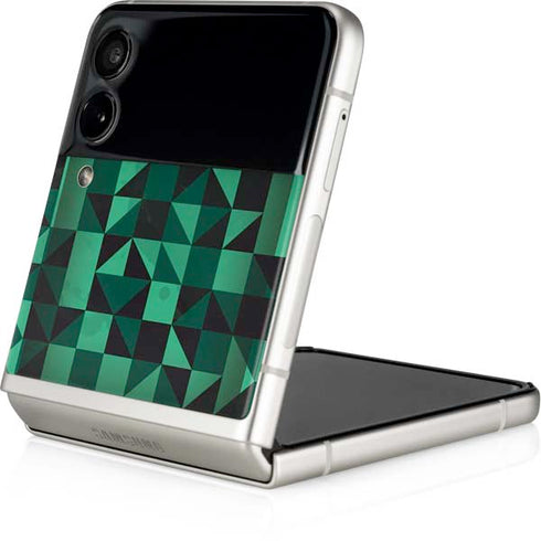 Black & Green Galaxy Z Flip3 5G Skin