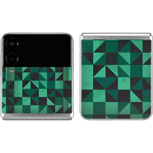 Black & Green Galaxy Z Flip4 5G Skin