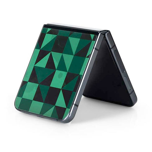Black & Green Galaxy Z Flip5 5G Skin