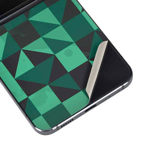 Black & Green Galaxy Z Flip5 5G Skin