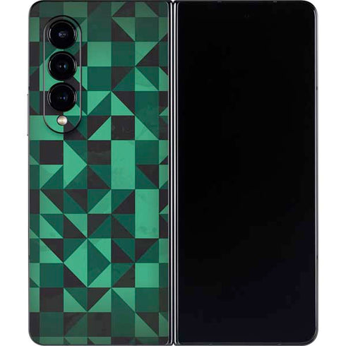 Black & Green Galaxy Z Fold4 5G Skin