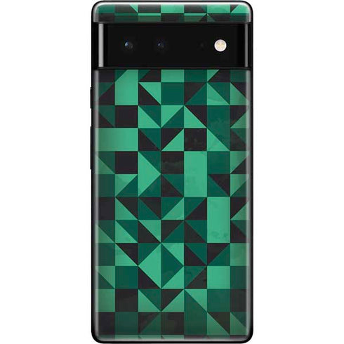 Black & Green Google Pixel 6 Skin