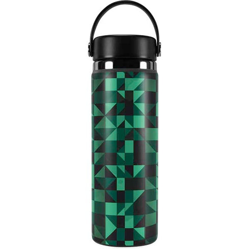 Black & Green Hydro Flask 20oz Wide Mouth Skin