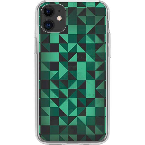 Black & Green iPhone 11 Clear Case