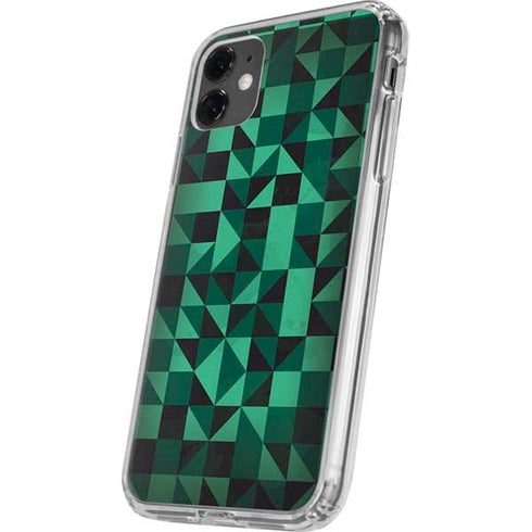 Black & Green iPhone 11 Clear Case