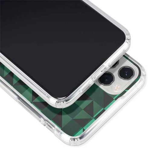 Black & Green iPhone 11 Pro Clear Case