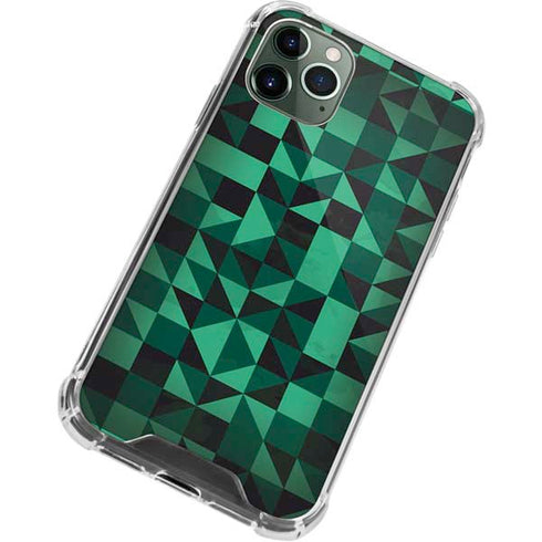 Black & Green iPhone 11 Pro Max Clear Case