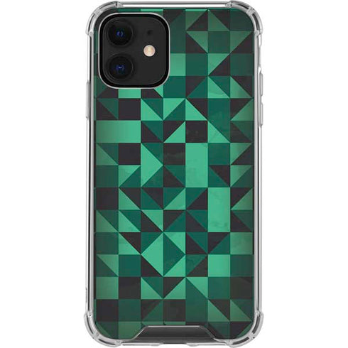 Black & Green iPhone 12 Clear Case