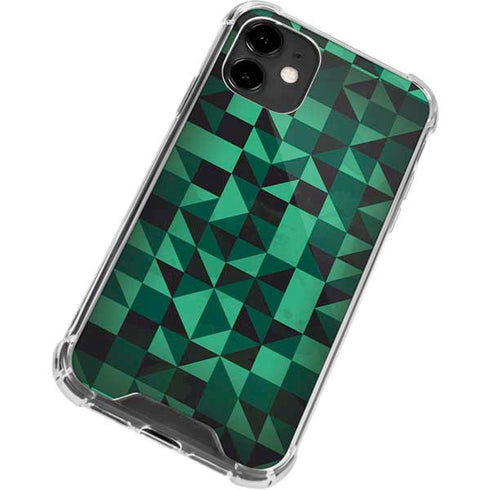 Black & Green iPhone 12 Clear Case