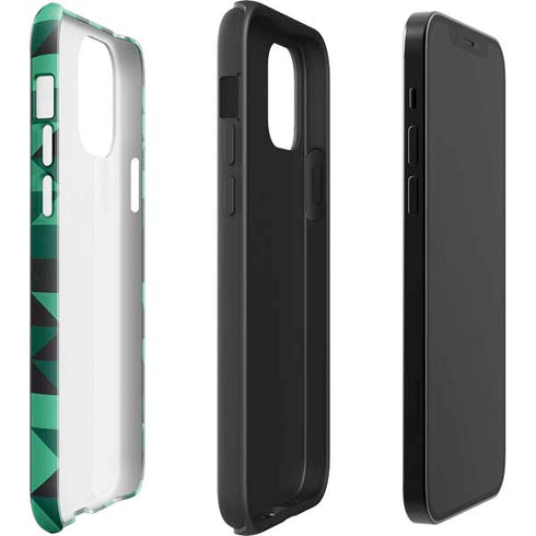 Black & Green iPhone 12 Impact Case