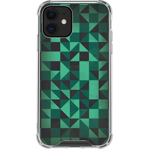 Black & Green iPhone 12 Mini Clear Case