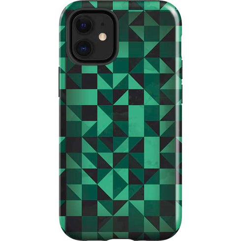 Black & Green iPhone 12 Mini Impact Case