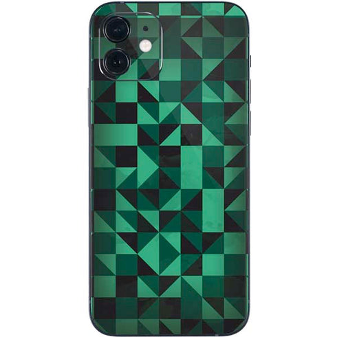 Black & Green iPhone 12 Mini Skin