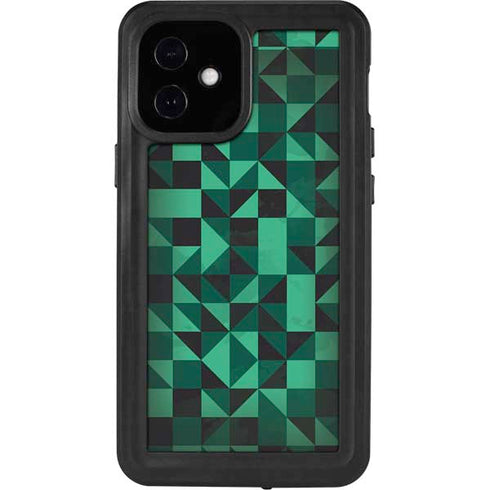Black & Green iPhone 12 Mini Waterproof Case