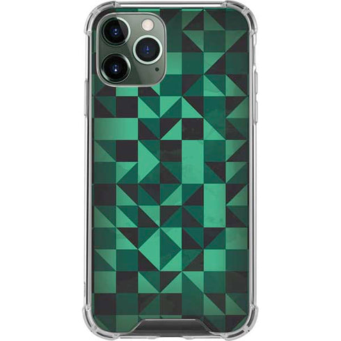 Black & Green iPhone 12 Pro Clear Case