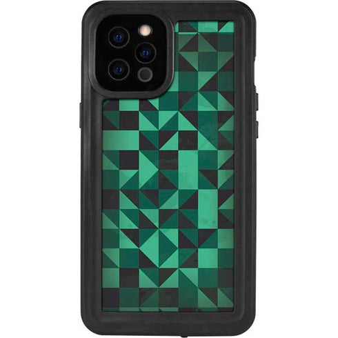 Black & Green iPhone 12 Pro Max Waterproof Case