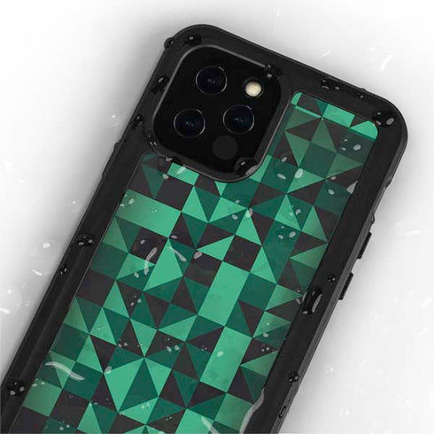 Black & Green iPhone 12 Pro Waterproof Case
