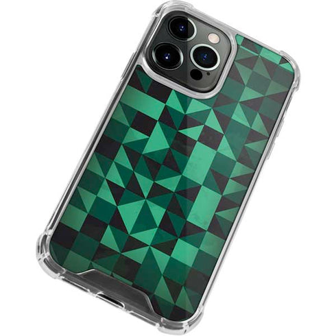 Black & Green iPhone 13 Pro Clear Case
