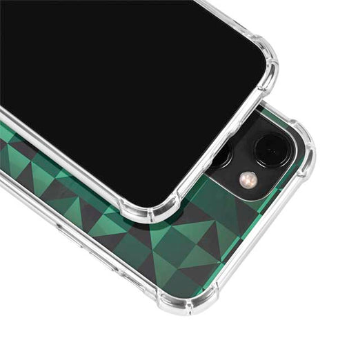 Black & Green iPhone 14 Clear Case