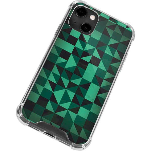 Black & Green iPhone 14 Clear Case