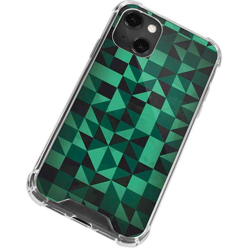 Black & Green iPhone 14 Plus Clear Case
