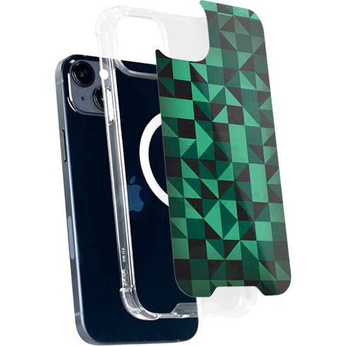 Black & Green iPhone 15 Plus MagSafe Case