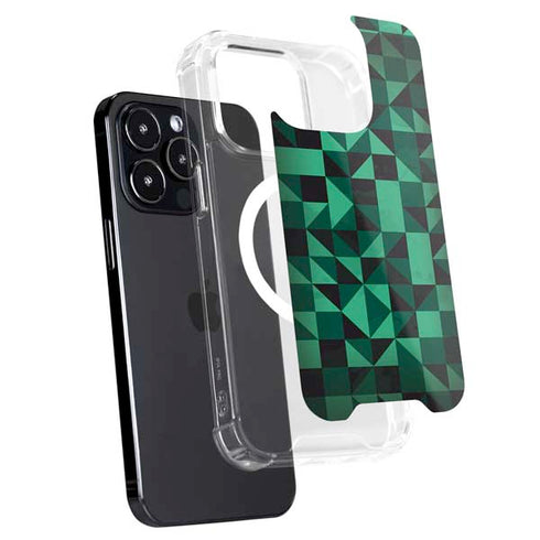 Black & Green iPhone 15 Pro Max MagSafe Case