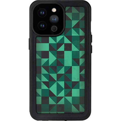 Black & Green iPhone 14 Pro Max Waterproof Case