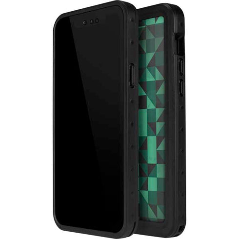 Black & Green iPhone 14 Pro Max Waterproof Case