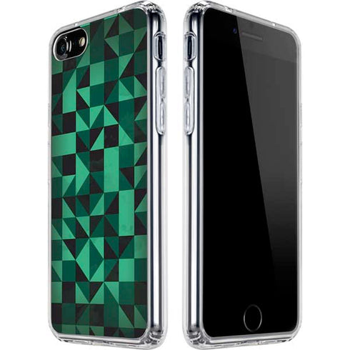 Black & Green iPhone SE (2nd & 3rd Gen) Clear Case